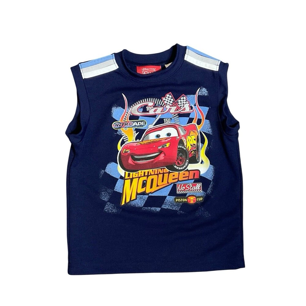 Disney Pixar Youth Lightning McQueen Sleeveless Shirt Size 5